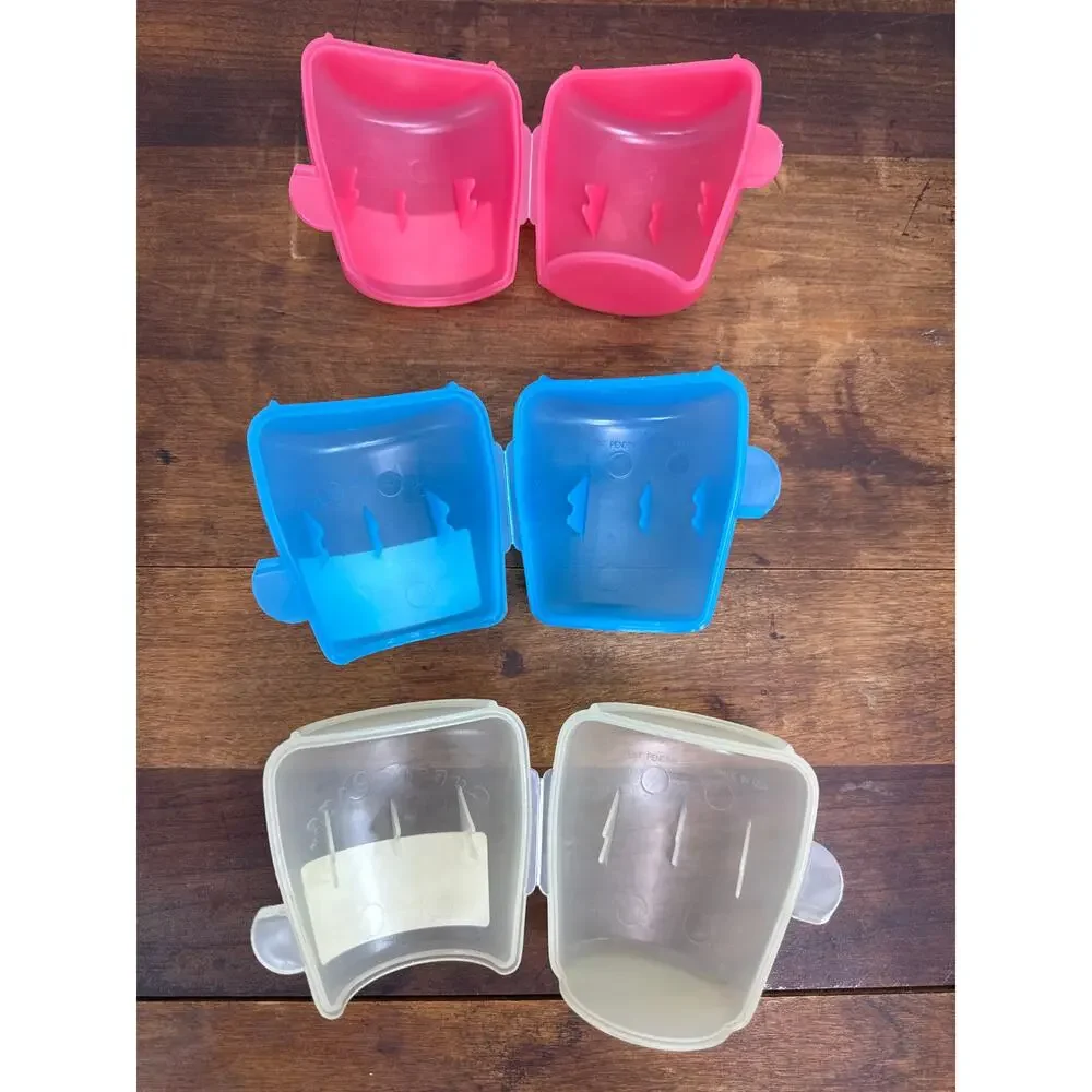 Cup-a-Cake Cupcake Storage Holder Carrier Vintage Red, Clear, & Blue Made in USA